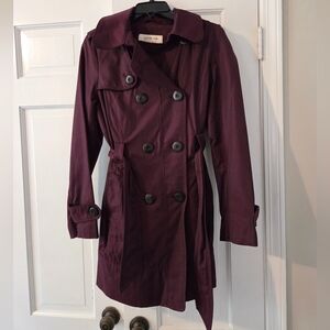 Jones New York Women’s Trench Coat – Plum/Burgundy Color